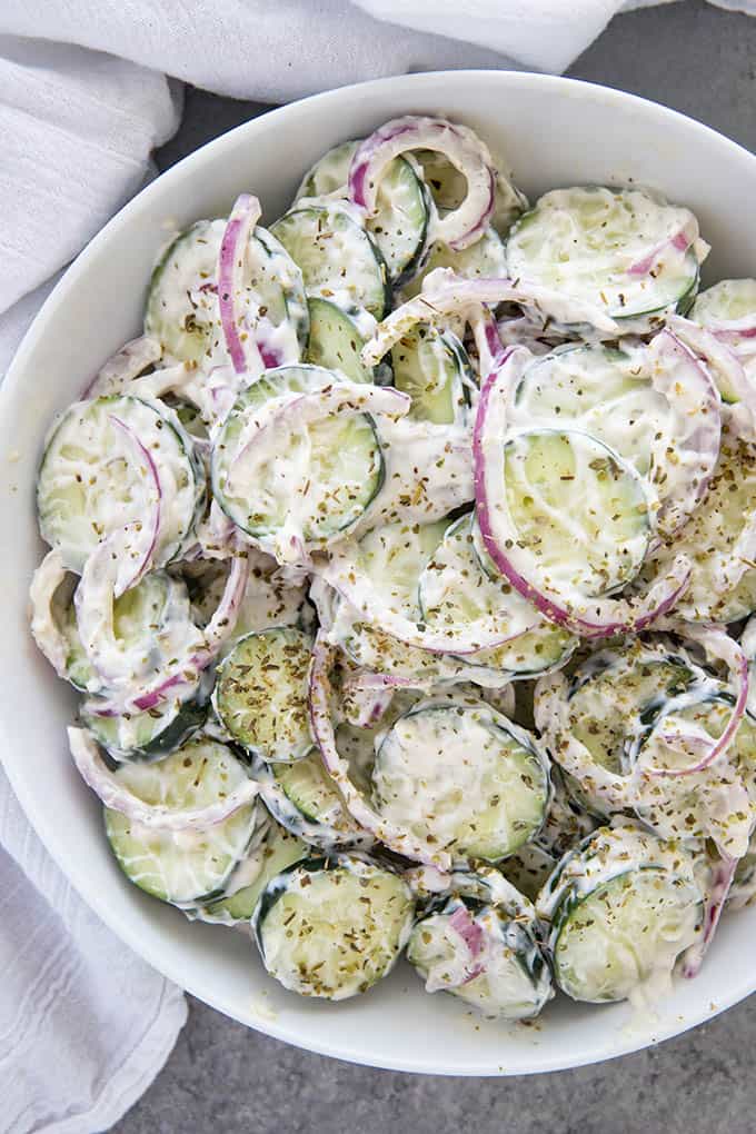 Creamy Cucumbers - CookingWithQueCookingWithQue