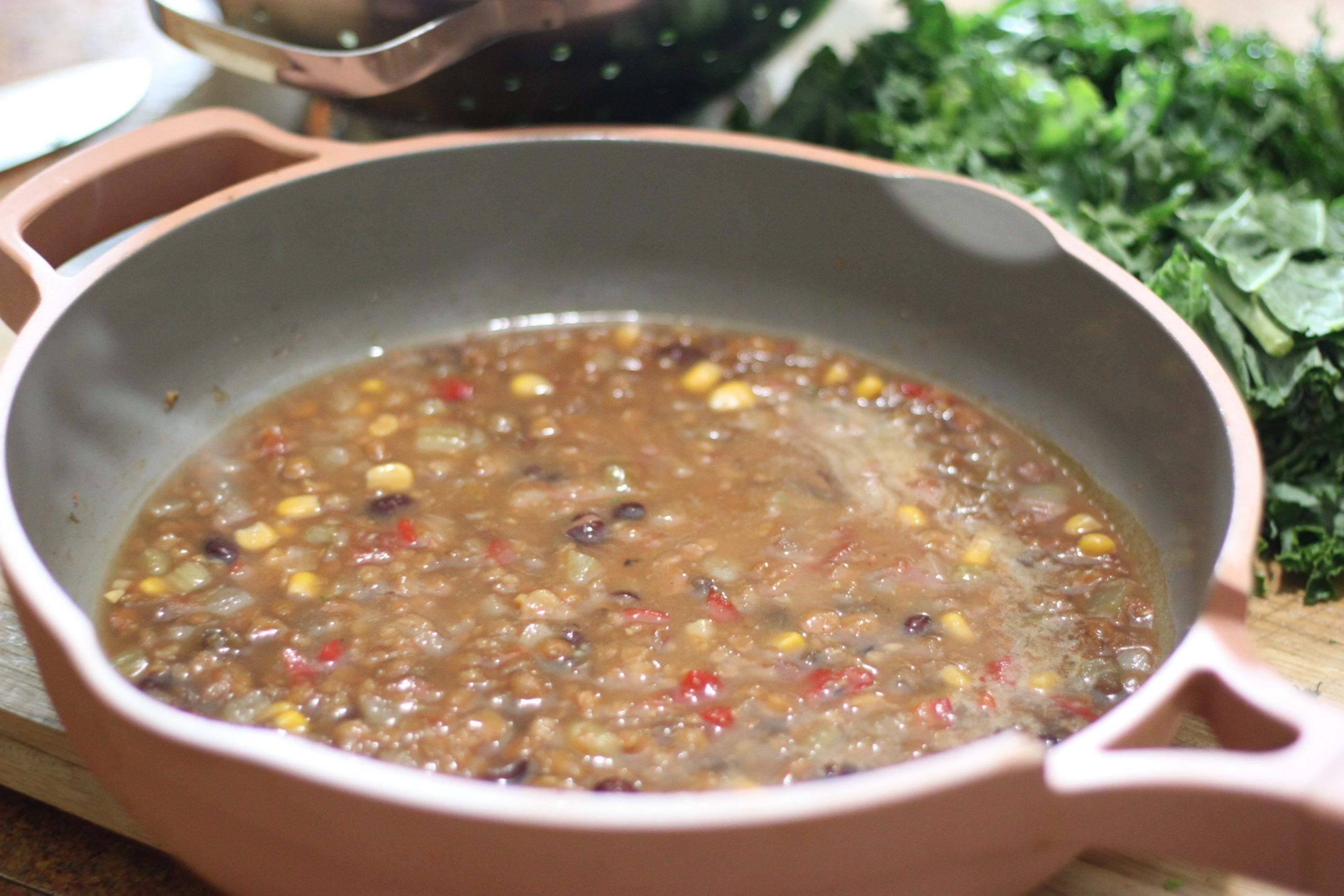 Roasted Lentil and Vegetable Soup